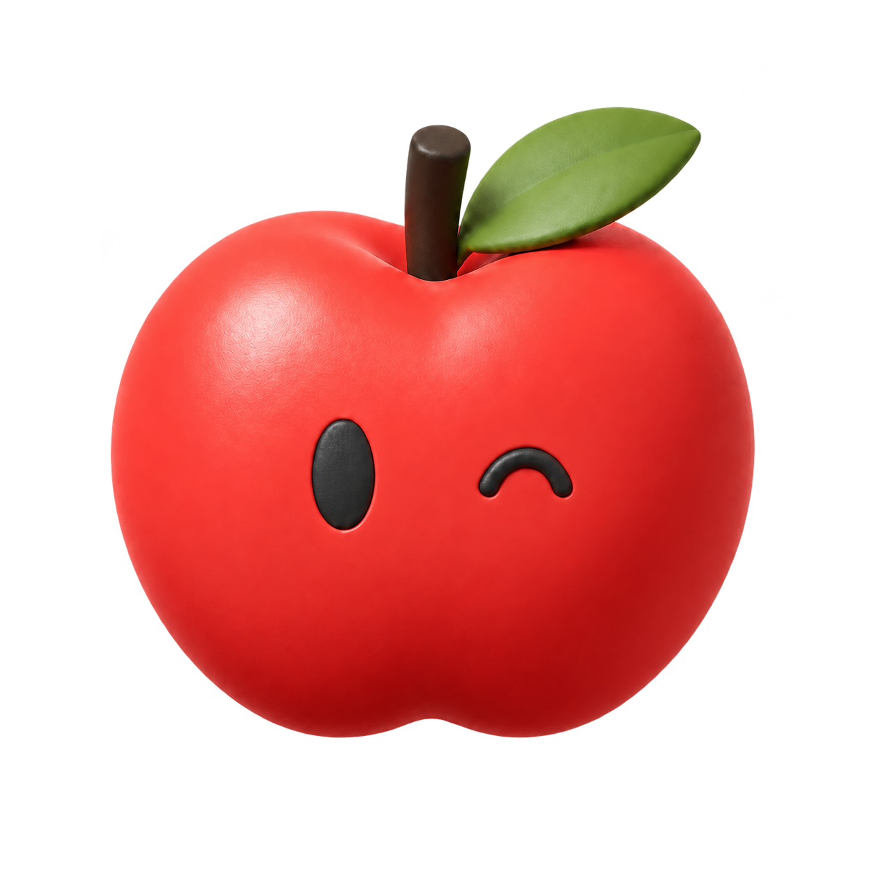 Newton's apple mascot giving a wink